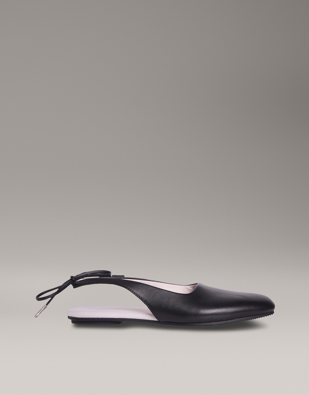 Calvin Klein - Leather Slingback Ballerinas