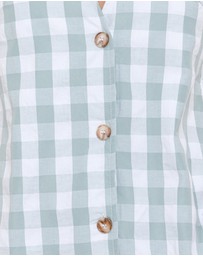Petal & Pup - Miller Short Set - Sage Gingham