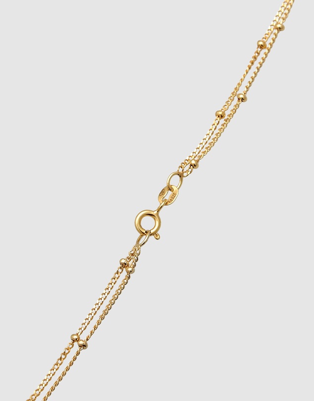 Elli Jewelry - Ball Layer Y-Necklace in Gold-Plated 925 Silver