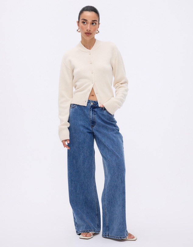 Minima Esenciales - Alma Wool Cashmere Blend Knit Bomber Cardigan