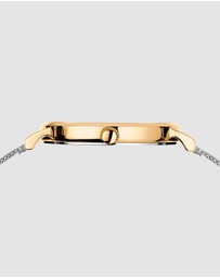 Bering - Bering Classic 34mm Polished Gold Case and Silver Strap Watch
