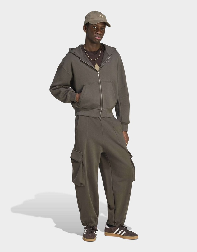 adidas Originals - PREMIUM ESSENTIALS CROPPED FULL ZIP Hoodie Mens