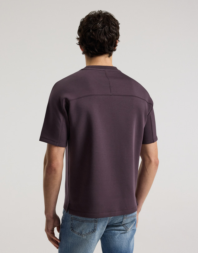 Calibre - Relaxed Fit Logo Sweat T-shirt Plum