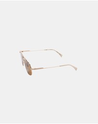 Soda Shades - Rozalia Russia x Soda Shades - Shade 002 Gold Gold Brown