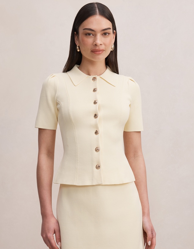 Forever New - Esther Button Knitted Top