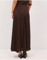 Calli - Sayer Satin Panelled Midi Skirt