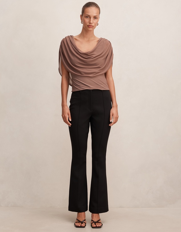 Forever New - Olivia Draped Mesh Cape Top