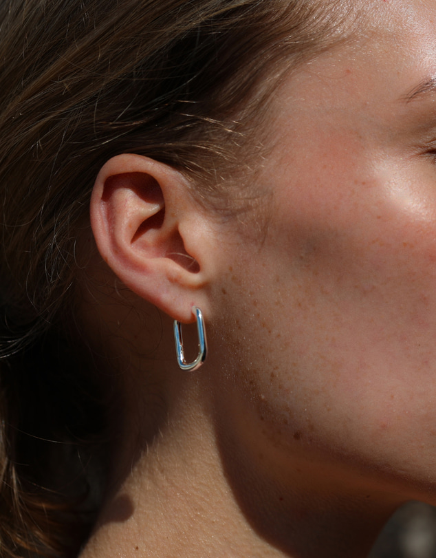 Luna Rae - Sterling Silver - Edge Hoops