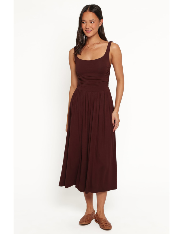 Petal & Pup - Loxley Midi Dress - Brown