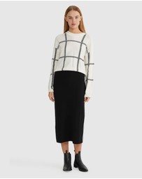 Oxford - Peggy Graphic Crew Neck Knit Top