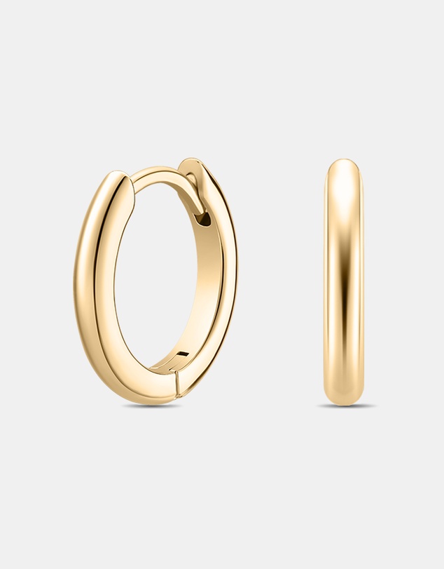 Mestige - Faith Cross Hoops - 18K Gold Plated