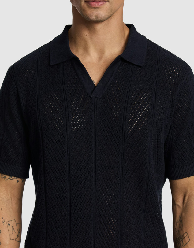 yd. - Edmund Knitted Polo Shirt