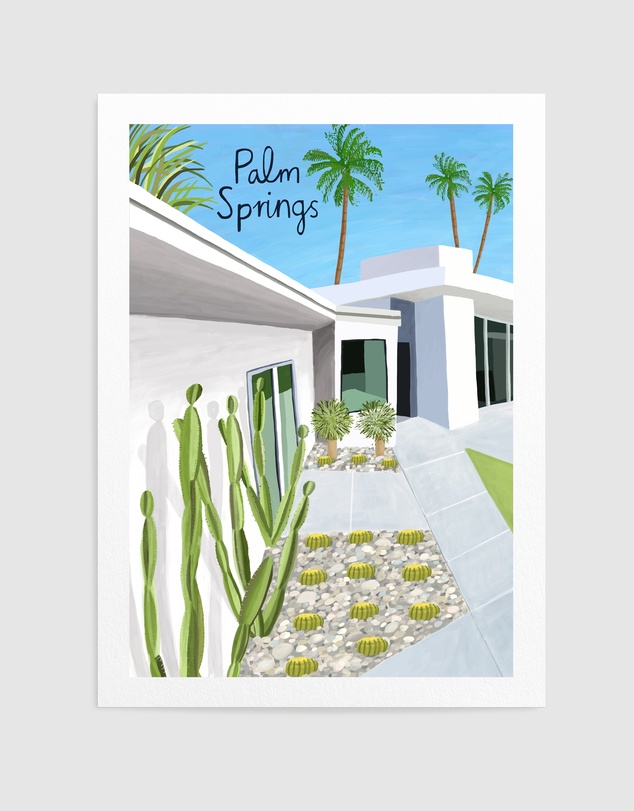 Olive et Oriel - Palm Springs Modern Architecture by Carla Daly Art Print