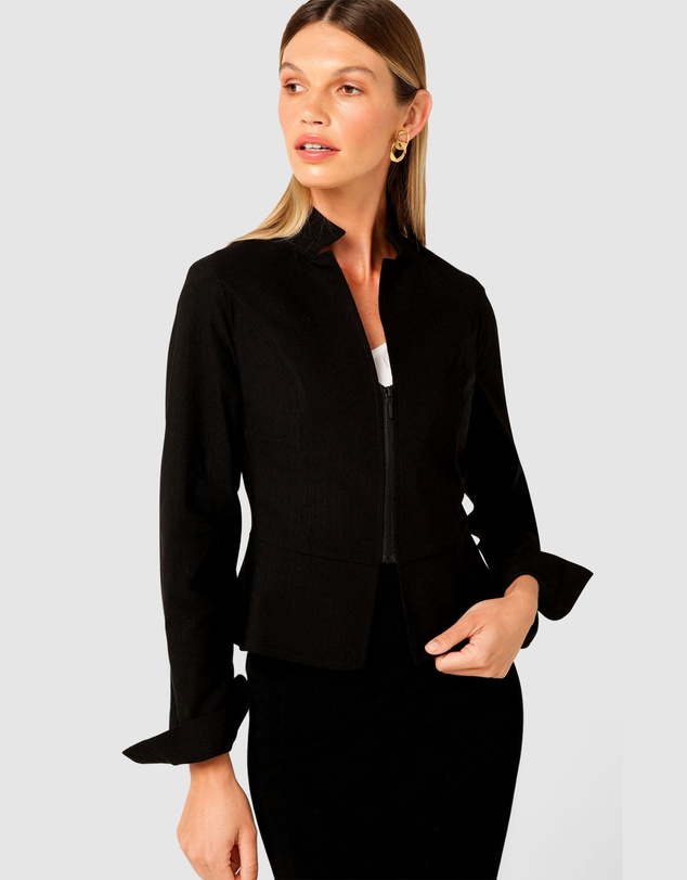 SACHA DRAKE - Front Zip Peplum Jacket