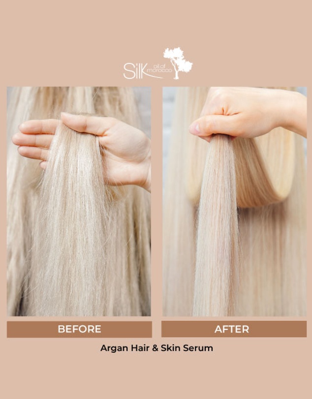 Silk Oil of Morocco - Argan Hair and Skin Treatment - Sweet Honey - 500ml