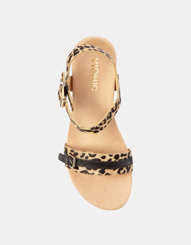 Vionic - Laurie Wedge Sandal - Tan Leopard