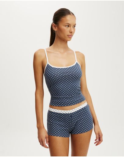 PEYTON POLKA DOT STEELY BLUELIGHT