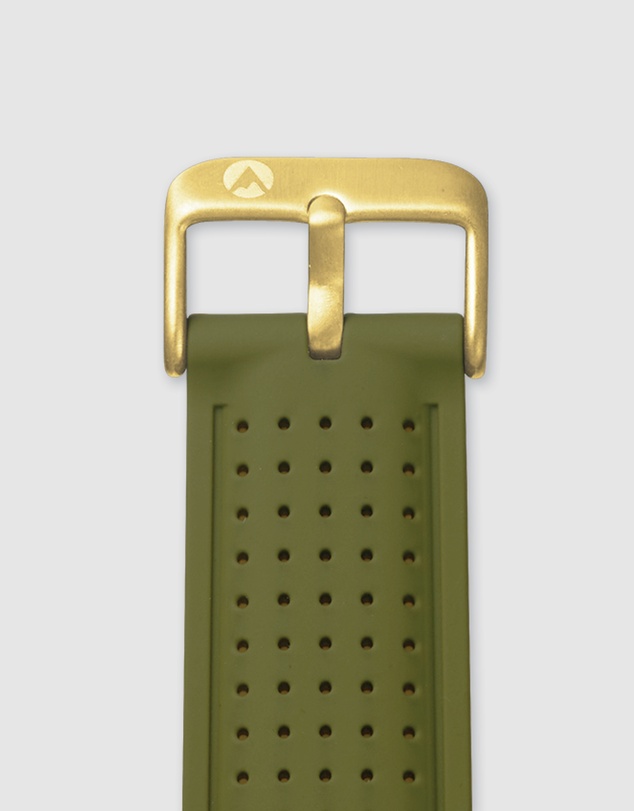 Maxum - Raglan Band Green Silicone Strap Gold Buckle