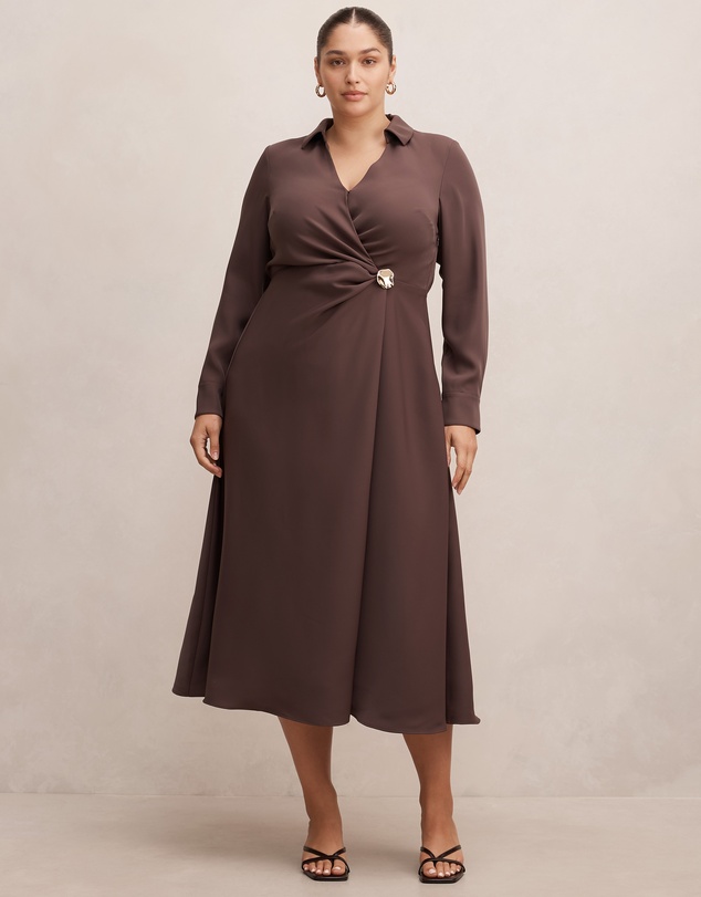Forever New Curve - Francesca Curve Shirt Midi Dress