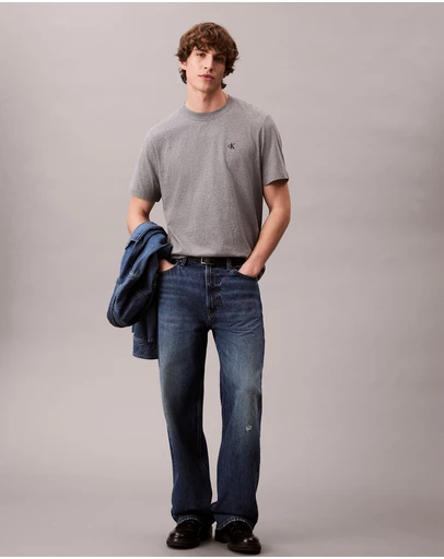 Calvin Klein Jeans - Embroidered Monogram Logo Relaxed T-Shirt