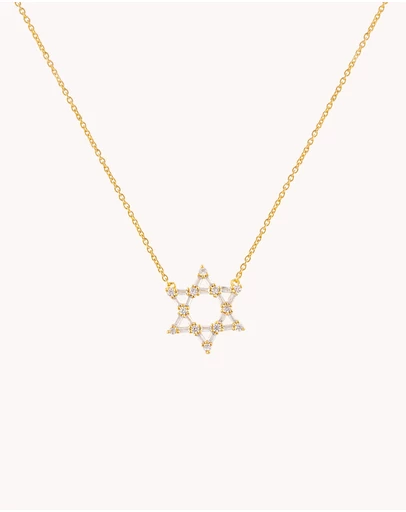 Bianc - Star of David Baguette Necklace