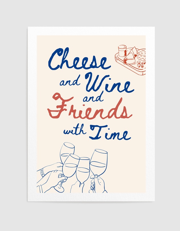 Olive et Oriel - Cheese And Wine... by Ohkimiko Art Print