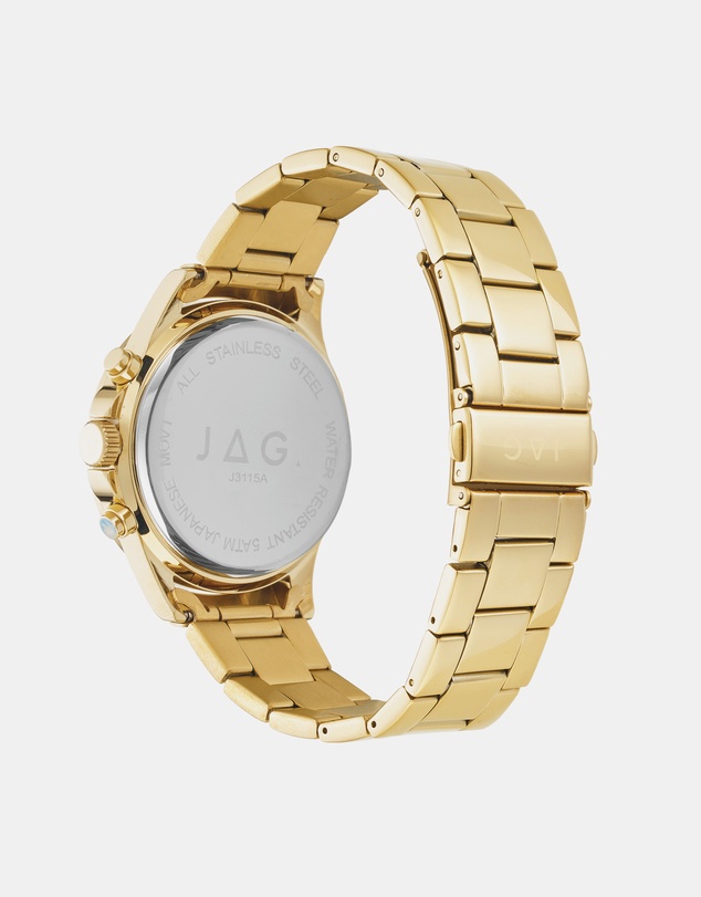 Jag - Callum Mens Black Dial 42mm Gold Watch