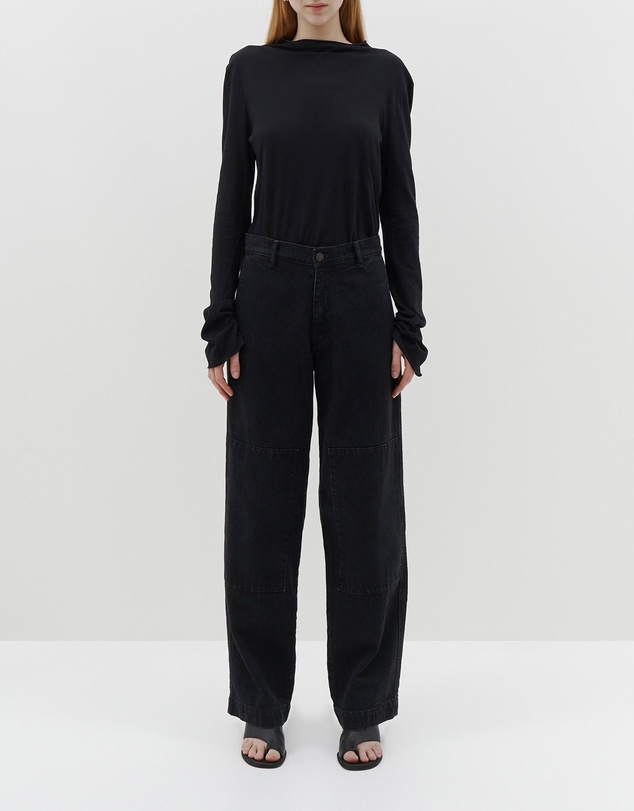 Bassike - regular raised neck long sleeve t.shirt