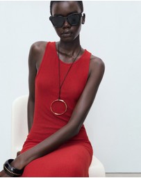 M.N.G - Asymmetrical Low-Knit Dress