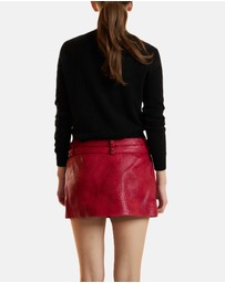 Cynthia Rowley - Leather Wrap Skirt