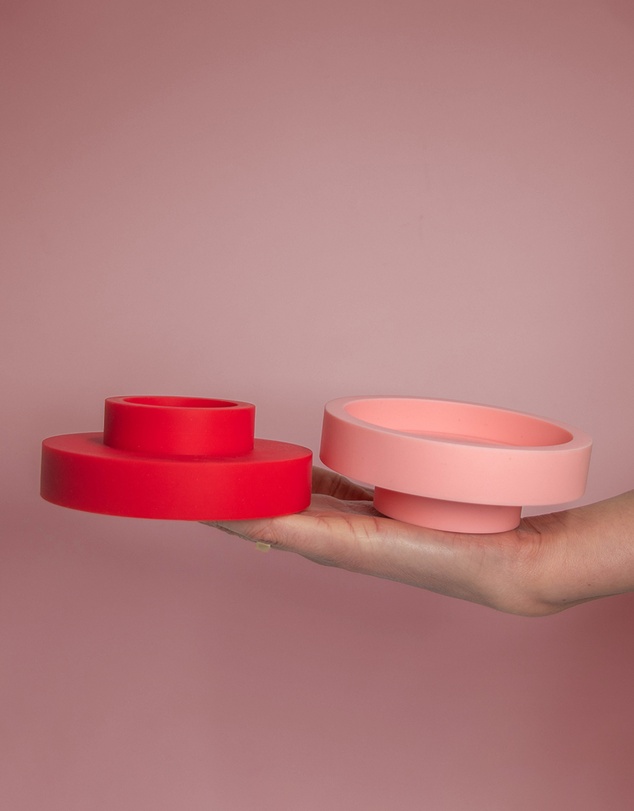 porter green - flipp lrg silicone unbreakable candle holder set