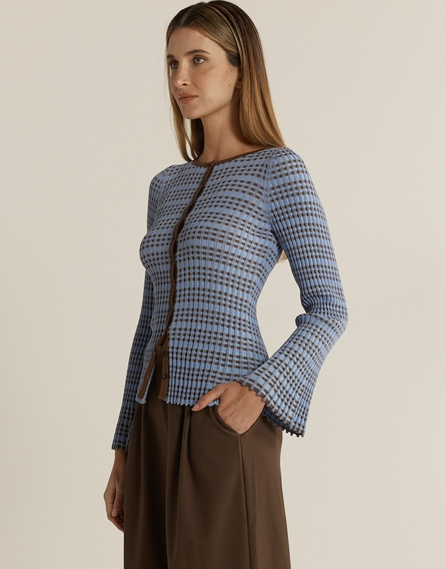 Fate + Becker - Nesta Check Knit Top
