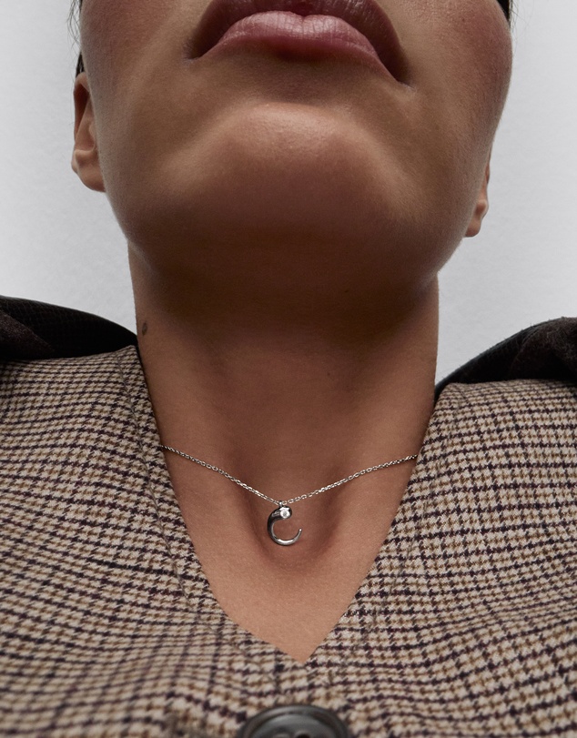 PDPAOLA - Initial 2026 C Silver Pendant Necklace