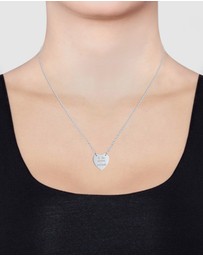 Elli Jewelry - Necklace Pendant Love Heart Wording in 925 Sterling Silver