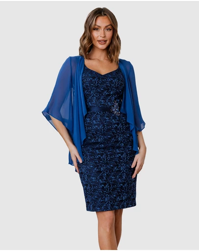 Tania Olsen Designs - Leilani Shawl Cocktail Dress