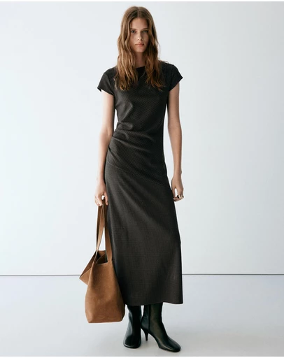 M.N.G - Gathered Check Dress