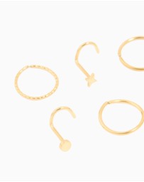 Lovisa - Surgical Steel Nose Stud & Ring 6-Pack