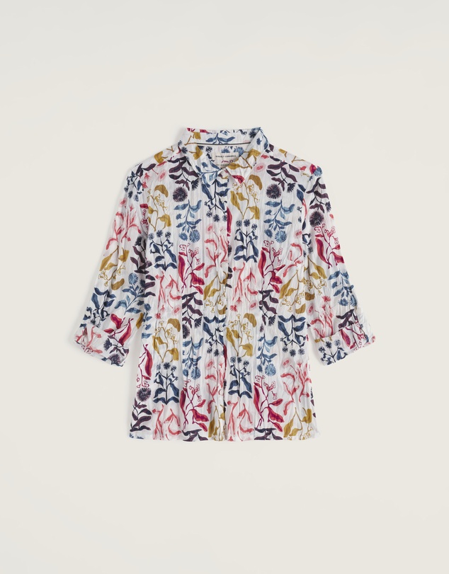 Seasalt - Seasalt Cornwall Multi Larissa Shirt in Crinkled Organic Cotton