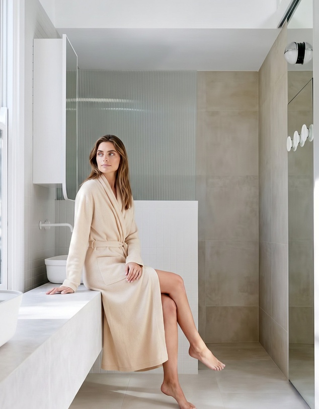 SILK MAGNOLIA - Cashmere / Wool Dressing Gown