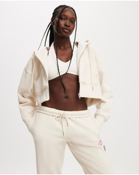 Cotton On Body Active - Plush Boxy Cropped Zip Through