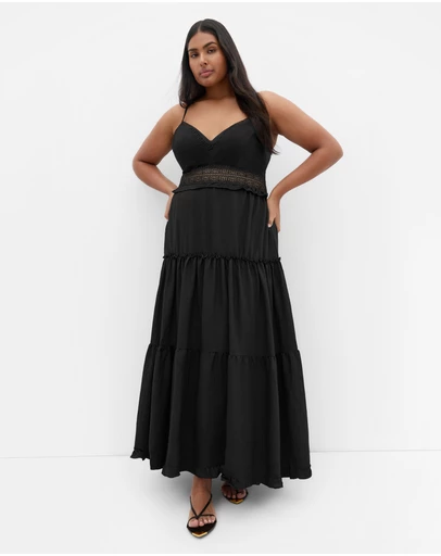 City Chic - Aura Crochet Tier Maxi Dress