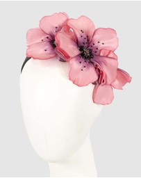 Max Alexander - Large Pink Flower Headband Fascinator