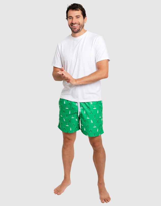 Sant And Abel - Men's Golf Green Swim Shorts