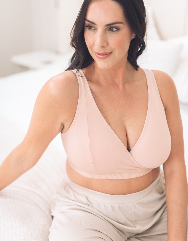Royce Lingerie - Mia Crossover Organic Cotton Lounge & Sleep Bra