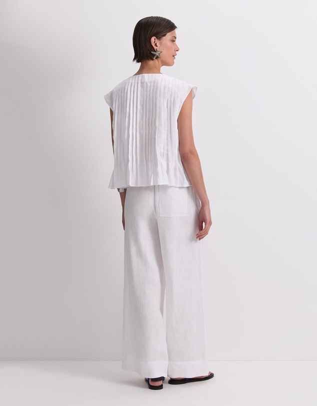 Sportscraft - Ariana Pintuck Linen Blouse
