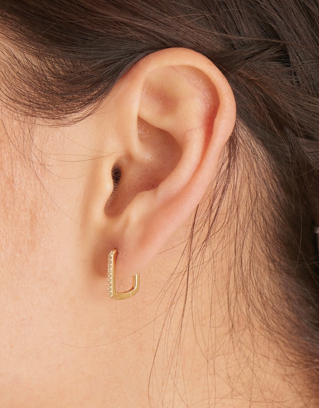 Ania Haie - Gold Glam Oval Hoop Earrings