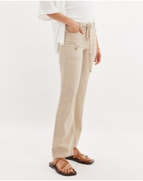Amelius - Erin Linen Tie Cargo Pant