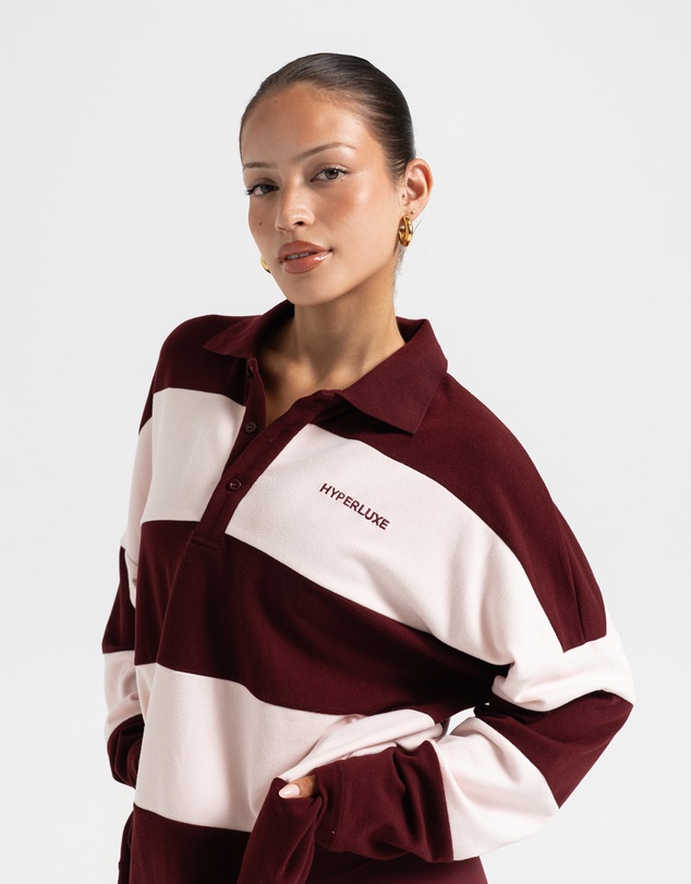 HyperLuxe The Label - Cosy Rugby Polo Shirt