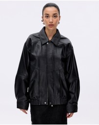 Minima Esenciales - Noah Leather Bomber Jacket