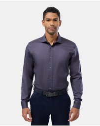 Brooksfield - Geo Floral Print Slim Fit Dress Shirt